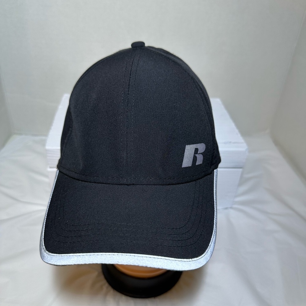 Russell Unisex Black Cap with Reflective Trim